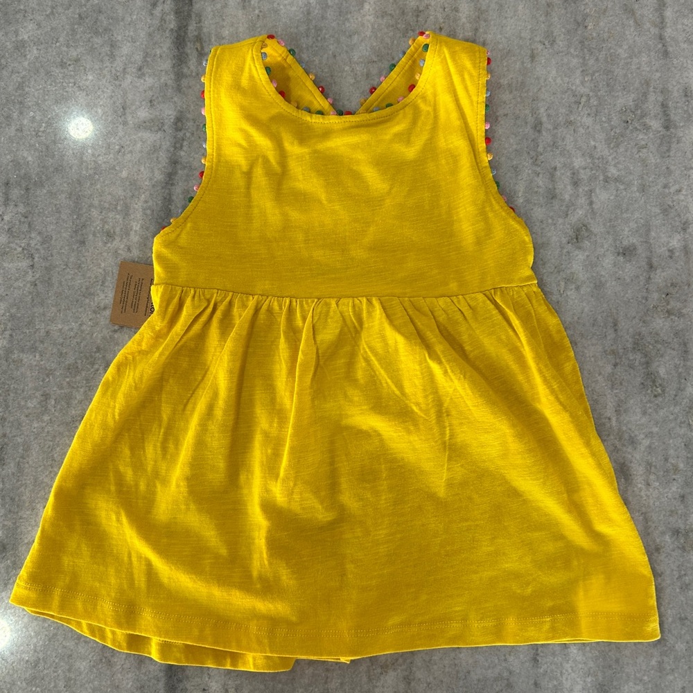 Mini Boden Bright Yellow Sleeveless Top Size 7-8Y